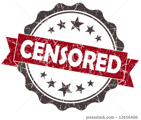 Censored Red Grunge Vintage Seal Isolated On White Stock Illustration