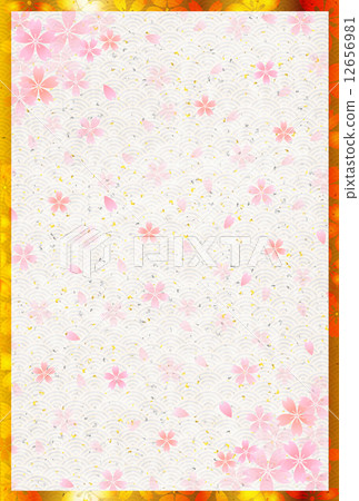 Sakura New Year's card background 12656981