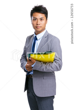 Businessman hold folder Businessman hold folder 12658733
