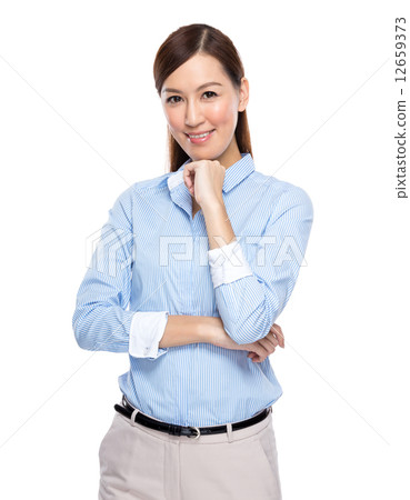 Young asian business woman isolated on white background Young asian business woman isolated on white background 12659373