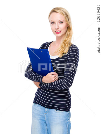 Woman with clipboard 12659423