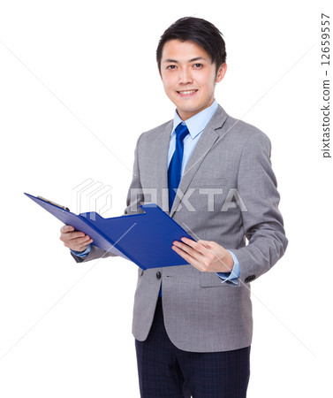 Businessman with folder 12659557