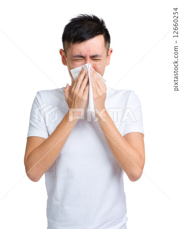 Man sneeze 12660254