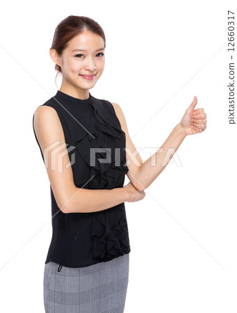 Business woman with thumb up Business woman with thumb up 12660317