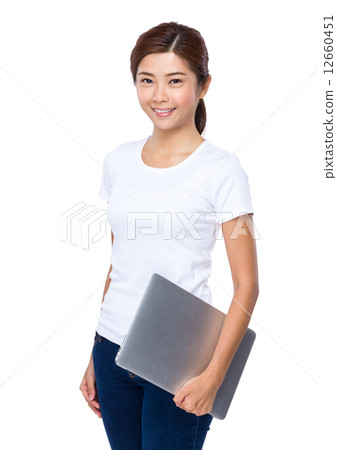 Asian woman use laptop computer 12660451