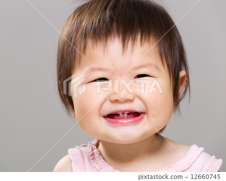 Baby girl smile 12660745