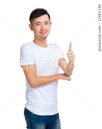 Young man with thumb up Young man with thumb up 12661146