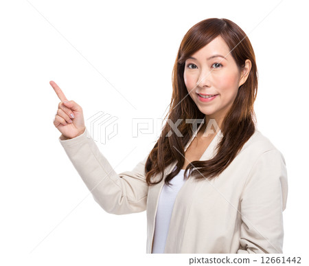 Woman finger up 12661442