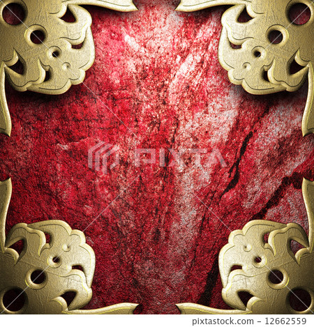 gold on red concrete background gold on red concrete background 12662559