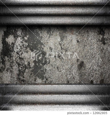 metal on stone wall metal on stone wall 12662805