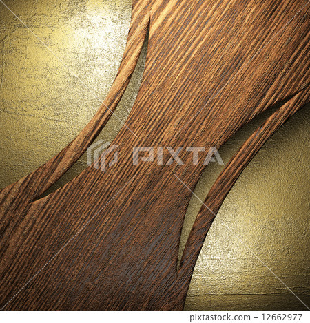 gold and wood background 12662977