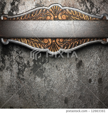 metal on stone wall 12663381