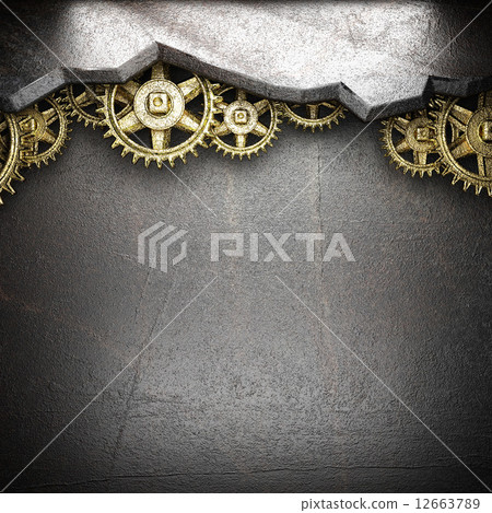 gear wheels on steel gear wheels on steel 12663789