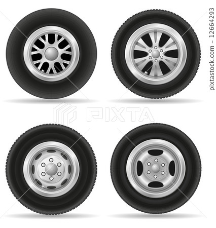 set icons wheel for car vector illustration set icons wheel for car vector illustration 12664293