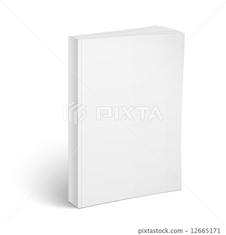 Blank vertical softcover book template. 12665171