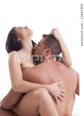 Exciting nude lovers posing at camera 12665809