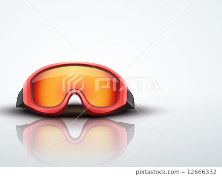 Light Background red ski goggles. vector illustration Light Background red ski goggles. vector illustration 12666332