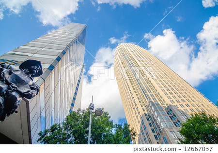 skyline and city streets of charlotte north carolina usa skyline and city streets of charlotte north carolina usa 12667037