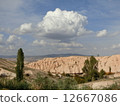 Cappadocian nature's shaping · beautiful strange rocks landscape 12667086