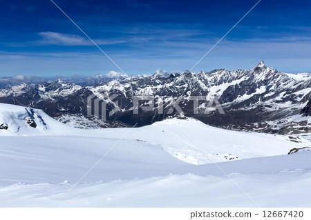 Swiss Alps seen from Klein Matterhorn 12667420