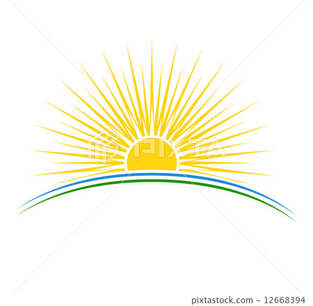 Vector illustration of sunrise sun 12668394