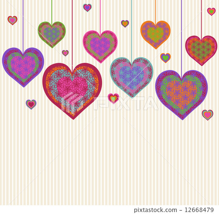 Vector illustration of a heart background. Valentine's Day theme Vector illustration of a heart background. Valentine's Day theme 12668479