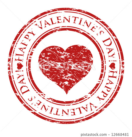 Vector illustrator of a grunge rubber stamp with heart and text Vector illustrator of a grunge rubber stamp with heart and text 12668481