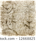 Grunge background . Watches. Time 12668825