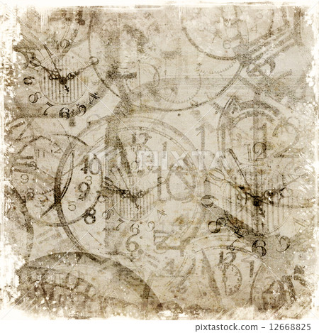 Grunge background . Watches. Time 12668825