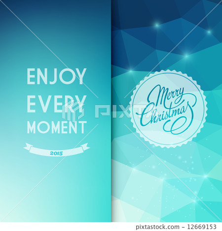Merry Christmas Vector Lettering. Retro design 12669153