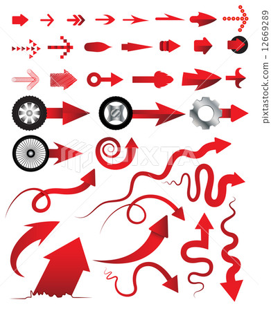 Arrows collection multiple style. Arrows collection multiple style. 12669289