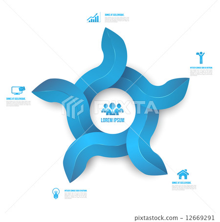 Abstract circle arrows 3D digital illustration Infographic Abstract circle arrows 3D digital illustration Infographic 12669291