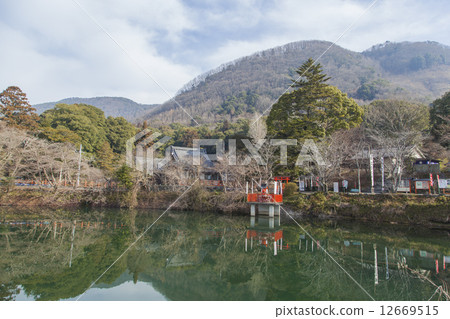 Miya pond and Okigayama Miya pond and Okigayama 12669515
