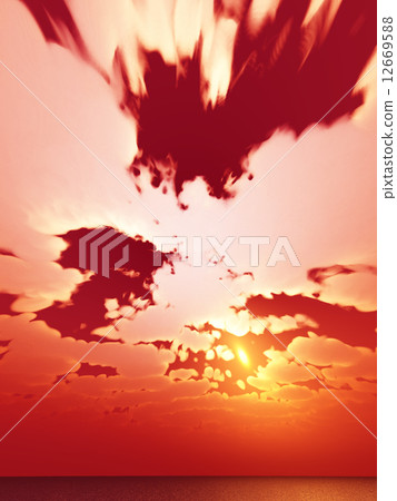 Wind and clouds with the sea 12669588