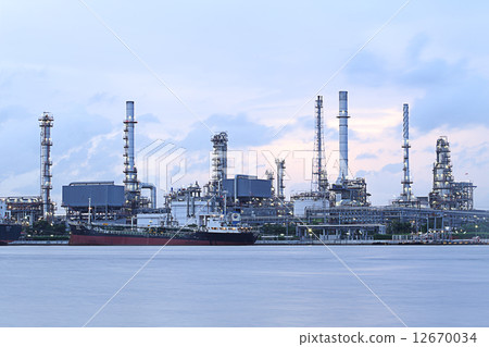 Power plant on riverside, thailand  12670034