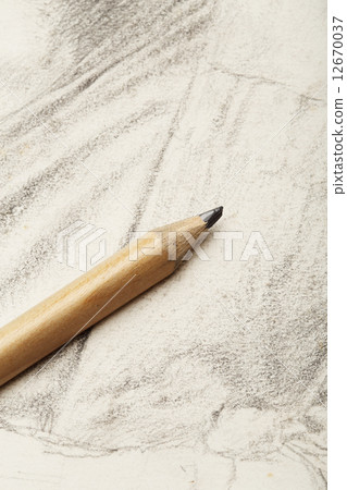 Drawing of artist by pencil on paper Drawing of artist by pencil on paper 12670037