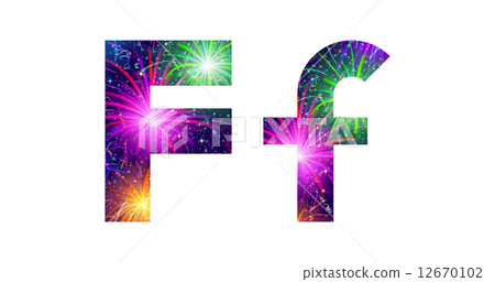 Set of letters, firework, F Set of letters, firework, F 12670102