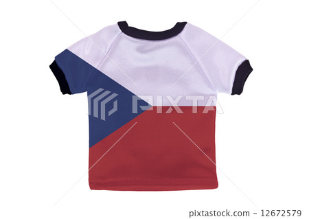 Small shirt with Czech Republic flag isolated on white backgroun Small shirt with Czech Republic flag isolated on white backgroun 12672579