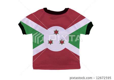 Small shirt with Burundi flag isolated on white background Small shirt with Burundi flag isolated on white background 12672595