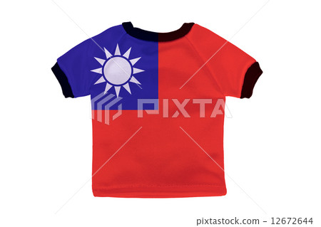 Small shirt with Taipei flag isolated on white background 12672644