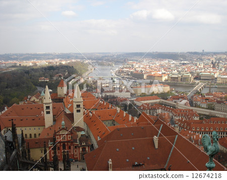 Prague Castle and the Vltava River 12674218