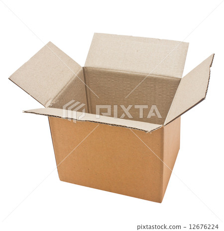 Open cardboard box isolated on white background. Open cardboard box isolated on white background. 12676224