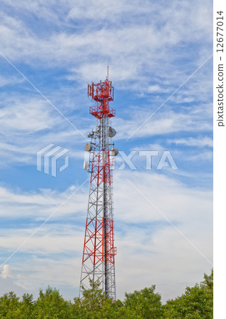 Mobile phone communication repeater antenna tower 12677014