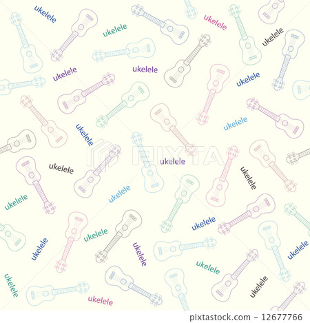 seamless background ukulele pattern - Stock Illustration [12677766] - PIXTA