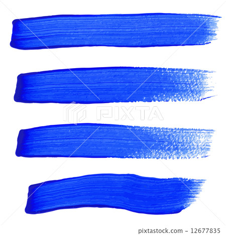 Blue ink vector brush strokes Blue ink vector brush strokes 12677835