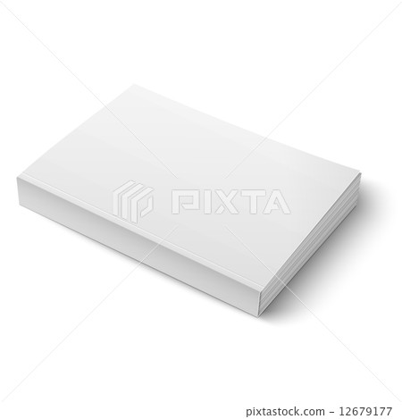 Blank softcover book template on white. Blank softcover book template on white. 12679177