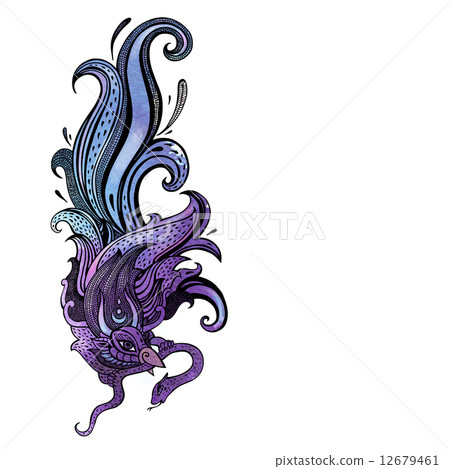 Garuda.  Hand drawn illustration. 12679461