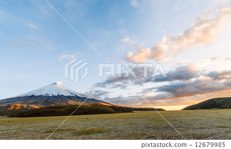 Sunset on the mighty Cotopaxi Volcano 12679985