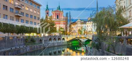 Romantic medieval Ljubljana, Slovenia, Europe. Romantic medieval Ljubljana, Slovenia, Europe. 12680248