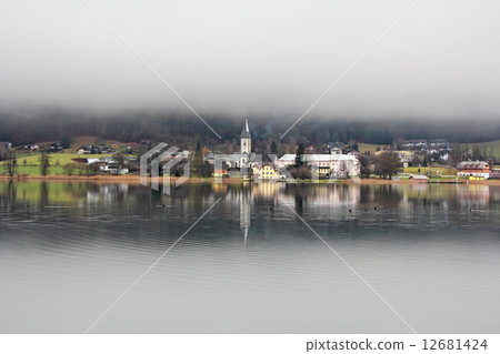 Foggy day at the Ossiacher See Foggy day at the Ossiacher See 12681424